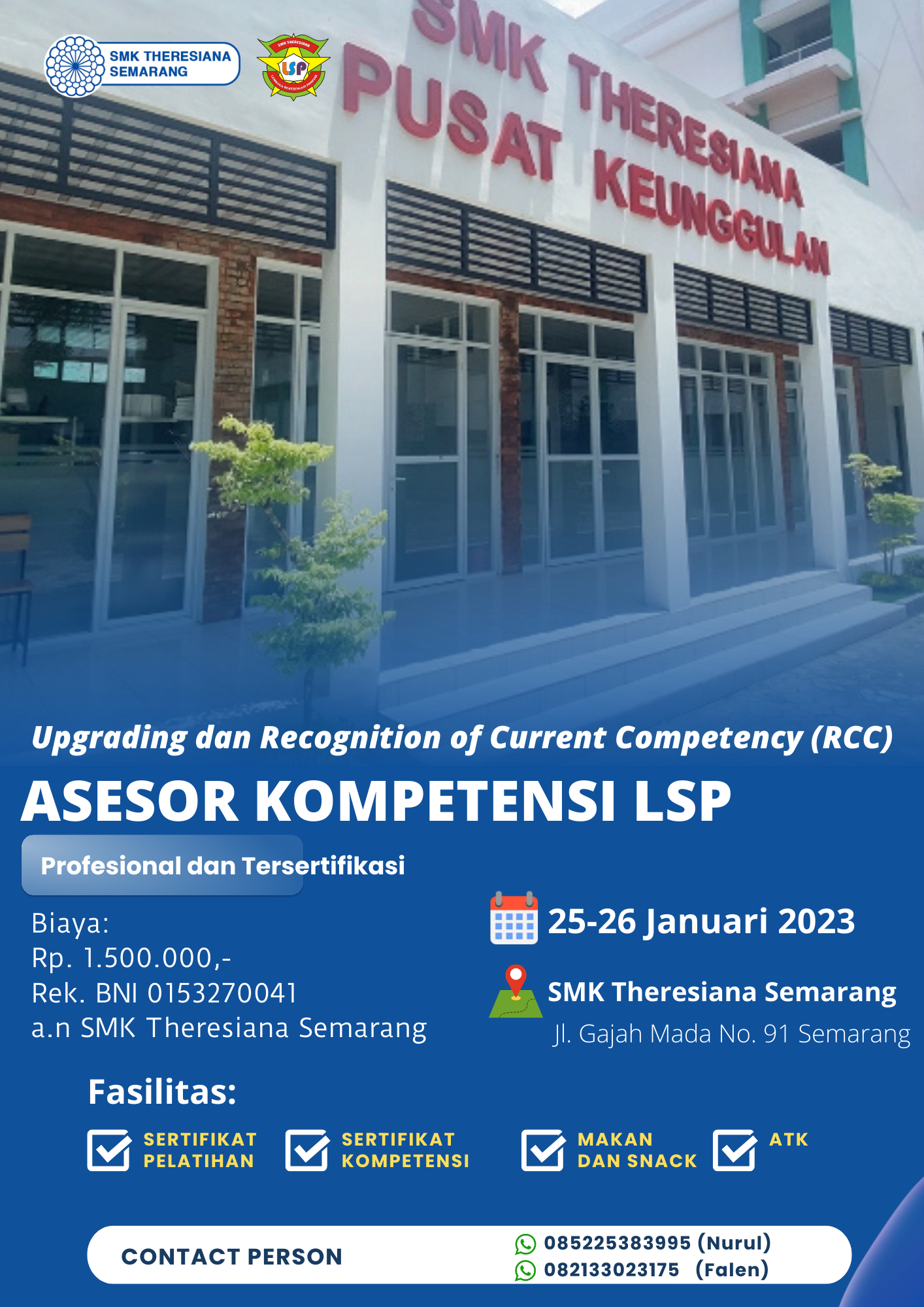 Read more about the article PENDAFTARAN PESERTA UPGRADING AND RECOGNITION of CURRENT COMPETENCY (RCC)