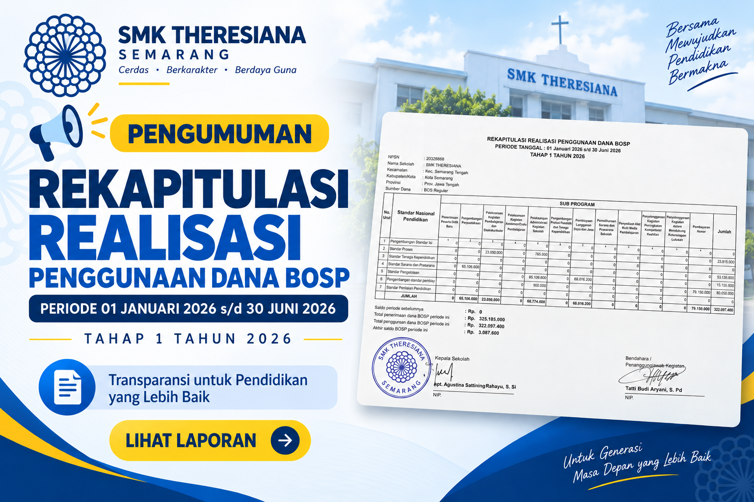 Read more about the article REKAPITULASI REALISASI PENGGUNAAN DANA BOSP
